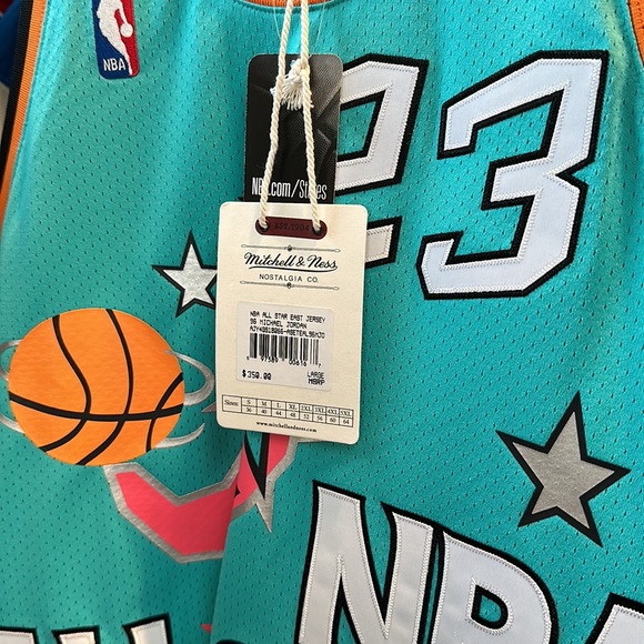Mitchell & Ness East All Star Chicago Bulls '96 Michael Jordan #23 Teal Jersey - Picture 2 of 13